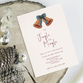 Minimale Gouden Kerstbel Jingle & Mingle Kaart