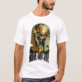 Minimale Gouden Masker T-Shirt – Luxe Streetwear