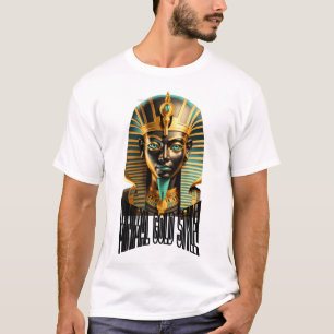 Minimale Gouden Masker T-Shirt – Luxe Streetwear
