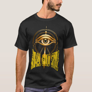 Minimale Gouden Masker T-Shirt – Luxe Streetwear
