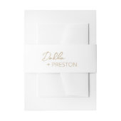 Minimale gouden moderne bruiloft uitnodigingen wikkel (Voorkant Voorbeeld)