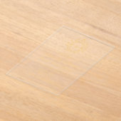 Minimale gouden monogram acryl trouwuitnodiging uitnodigingen (Laagn)