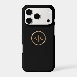 Minimale gouden monogram op ZWART