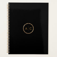 Minimale gouden monogram op ZWART