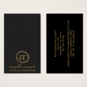 Minimale Gouden Monogram Sieraden Designer Oorbel Visitekaartje (Voorkant /achterkant)