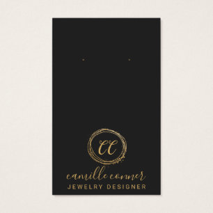 Minimale Gouden Monogram Sieraden Designer Oorbel Visitekaartje
