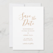 Minimale Gouden Moslim Save The Date Aankondiging (Voorkant)