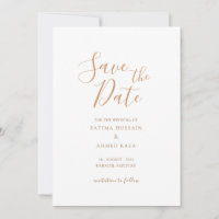 Minimale Gouden Moslim Save The Date Aankondiging