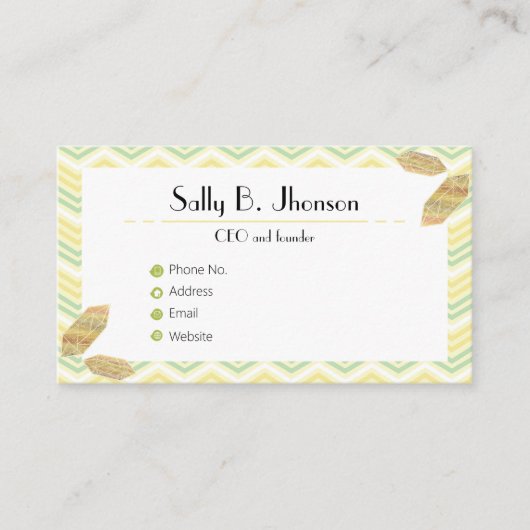 Minimale gouden opportuniteit visitekaartje (Voorkant)