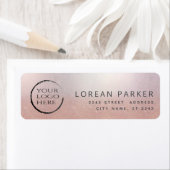 Minimale gouden rozen, eenvoudig voor uw logo etiket (Insitu)