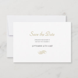 Minimale Gouden Save the Date