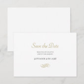 Minimale Gouden Save the Date (Voorkant / Achterkant)