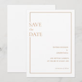 Minimale gouden script moslim bruiloft save the da date (Voorkant / Achterkant)