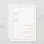 Minimale Gouden Stijlvolle Moslim Bruiloft Save Th Save The Date (Voorkant)