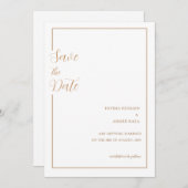 Minimale Gouden Stijlvolle Moslim Bruiloft Save Th Save The Date (Voorkant / Achterkant)