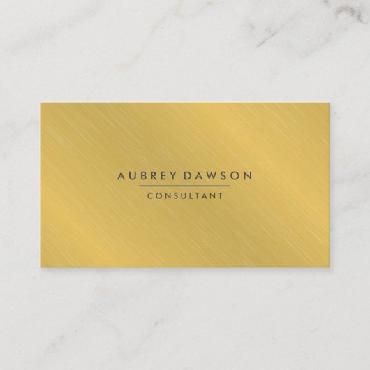 Minimale gouden textuur visitekaartje (Voorkant)