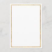Minimale gouden witte typografie elegante bruiloft menu (Achterkant)