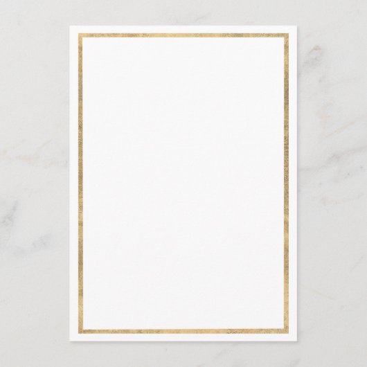 Minimale gouden witte typografie elegante bruiloft menu (Achterkant)