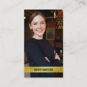 Minimale goudfoto van Elegant Modern Shimmery Gold Visitekaartje (Voorkant)