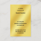 Minimale goudfoto van legant modern Europees goud Visitekaartje (Achterkant)