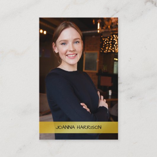 Minimale goudfoto van legant modern Europees goud Visitekaartje (Voorkant)