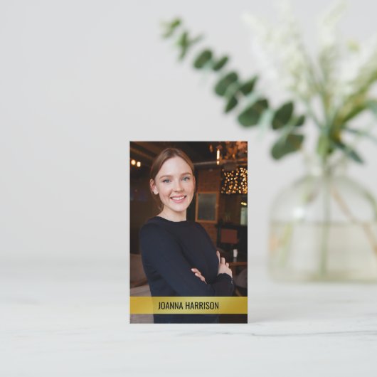 Minimale goudfoto van legant modern Europees goud Visitekaartje (Staand voorkant)