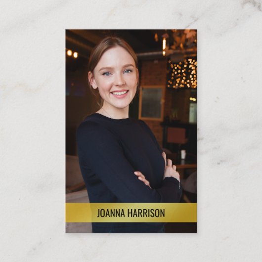 Minimale goudfoto van legant modern Europees goud Visitekaartje (Voorkant)