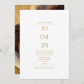 Minimale goudfotoweddenschapsdatum kaart (Voorkant / Achterkant)