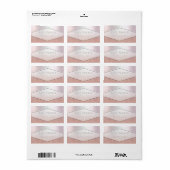 Minimale goudglitter ombre eenvoudig roos etiket (Full Sheet)