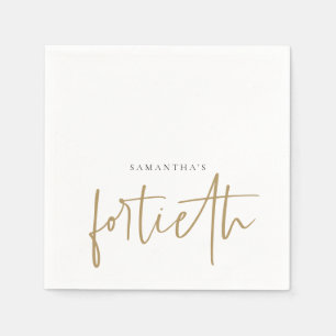 Minimale goudhandschriftennaam 40ste servet