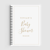 Minimale goudlijst met gouden Baby showers Notitieboek
