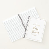 Minimale goudlijst met gouden Baby showers Notitieboek (Binnen)