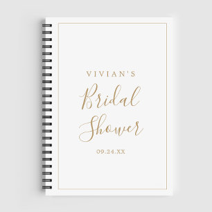 Minimale goudlijst met gouden Vrijgezellenfeesten Notitieboek