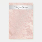 Minimale goudmarmermantel met roos post-it® notes (Voorkant)