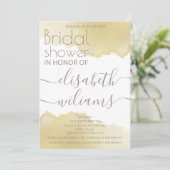 Minimale goudpenseelkalligrafie kaart (Staand voorkant)