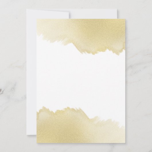 Minimale goudpenseelkalligrafie kaart (Achterkant)