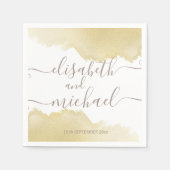 Minimale goudpenseelkalligrafie servet (Voorkant)