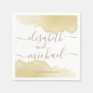 Minimale goudpenseelkalligrafie servet