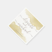 Minimale goudpenseelkalligrafie servet (Hoek)