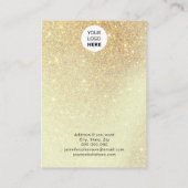 Minimale goudsieraden voor glittersieraden visitekaartje (Achterkant)