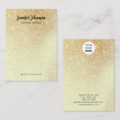 Minimale goudsieraden voor glittersieraden visitekaartje (Voorkant / Achterkant)
