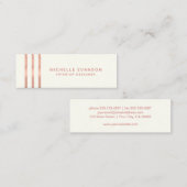 Minimale goudstrips voor Rozen Mini Visitekaartje (Voorkant / Achterkant)