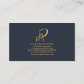 Minimale goudvergrootglazen Buttonnen P I  Visitekaartje (Achterkant)