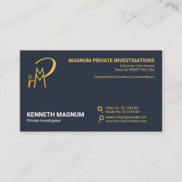 Minimale goudvergrootglazen Buttonnen P I  Visitekaartje