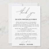 Minimale goudwas zeehondenfoto bruiloft bedankkaart (Achterkant)