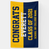 Minimale graad bij afstuderen aan de marine & Gold Spandoek (Verticaal)