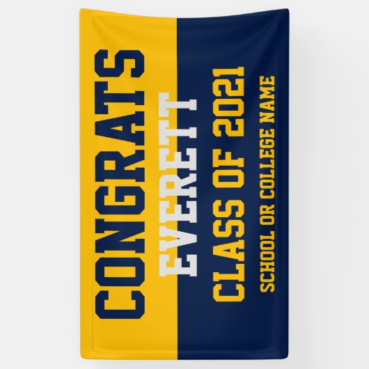 Minimale graad bij afstuderen aan de marine & Gold Spandoek (Verticaal)