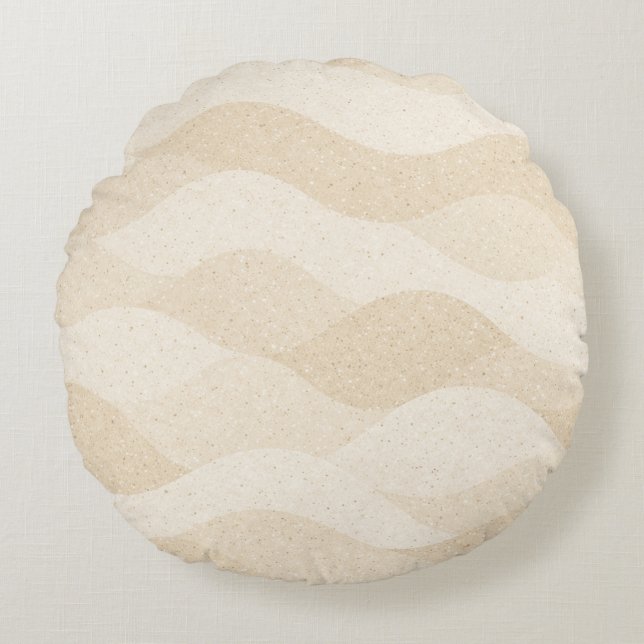 Minimale graanstructuur, Zachte, neutrale patroon Rond Kussen (Voorkant)