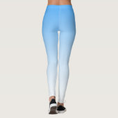 Minimale gradiënt met Jouw naam op Sky Blue Leggings (Achterkant)