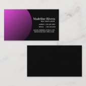Minimale gradiënt Paars Real Estate Agent Visitekaartje (Voorkant / Achterkant)